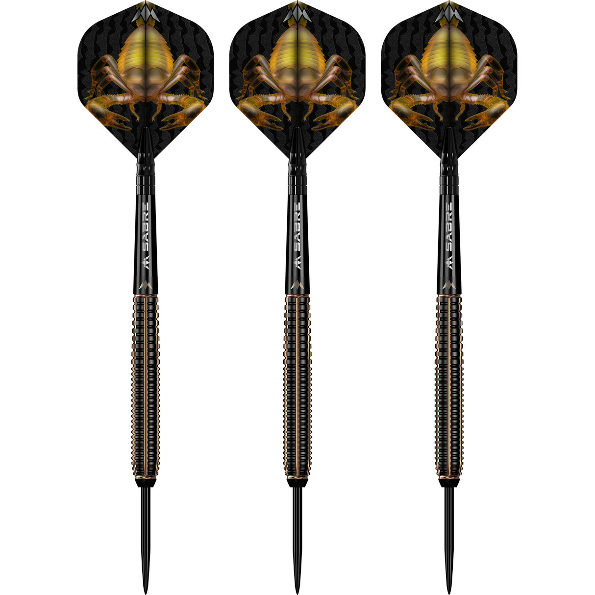 Mission Scorpion Darts - Steel Tip - 90% Tungsten - Black & Gold Electro