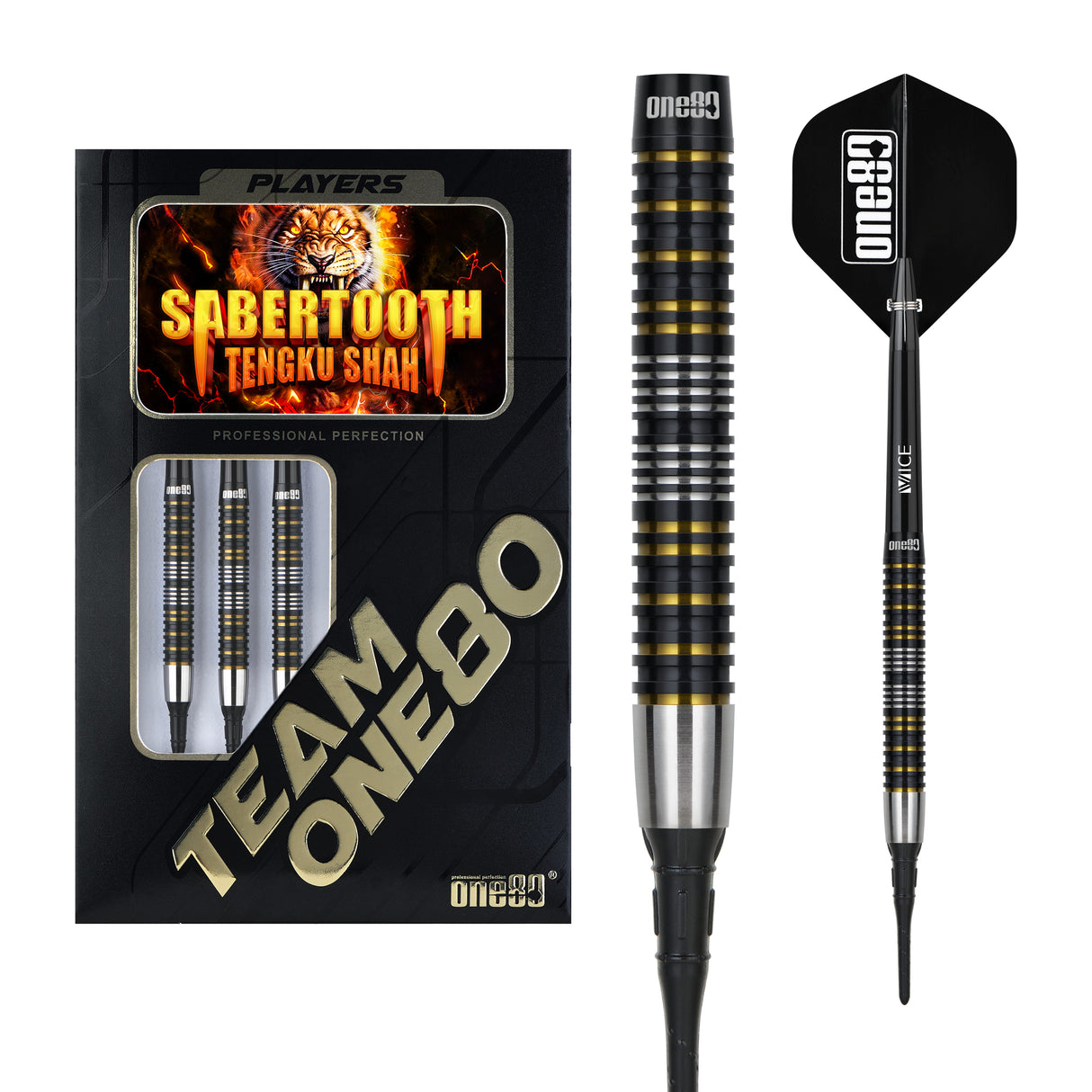 One80 Tengku Shah Darts - Soft Tip - 90% Tungsten - 18g