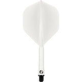 Shot Flight Deck - One Piece Dart Flight and Shaft System - White