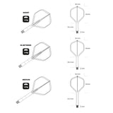 Shot Flight Deck - One Piece Dart Flight and Shaft System - White