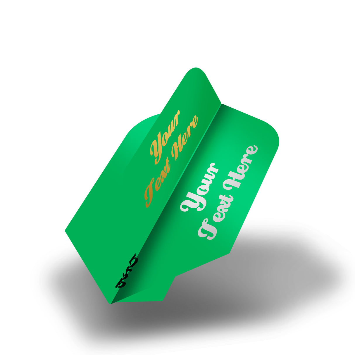 Personalised Flights - Hot Foil - 5 Sets - Poly Plain - Slim - Green