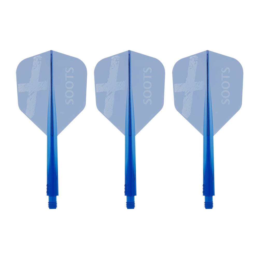 Condor AXE Dart Flights - Small - Alan Soutar - Soots - Clear Blue