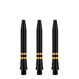 One80 TC Alu Dart Shafts - Regrooved Stems - Black & Gold