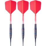 Cuesoul Engine V4 Darts - Soft Tip - 90% Tungsten - Hope Ring - Red