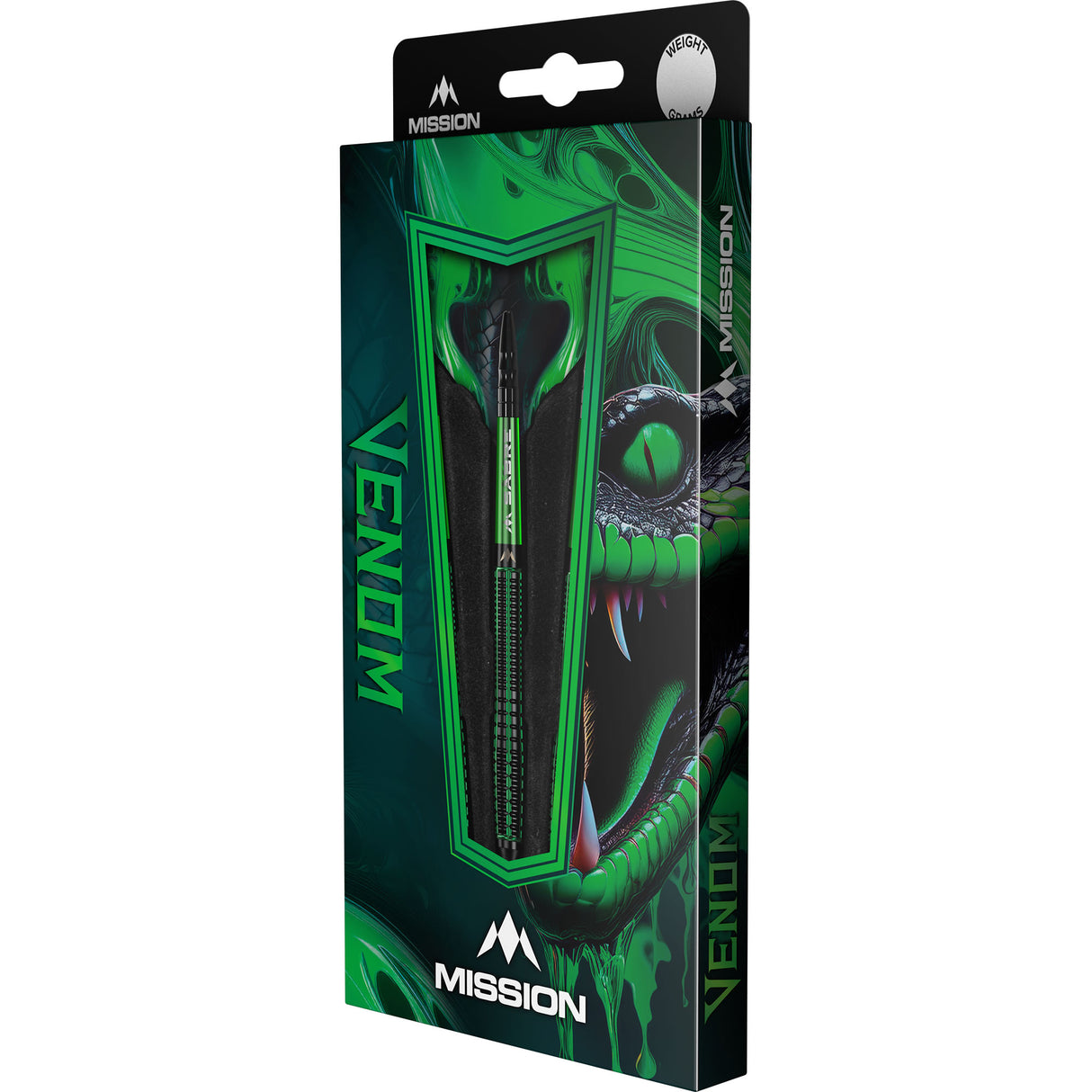 Mission Venom Darts - Soft Tip - 90% Tungsten - Black & Green Electro