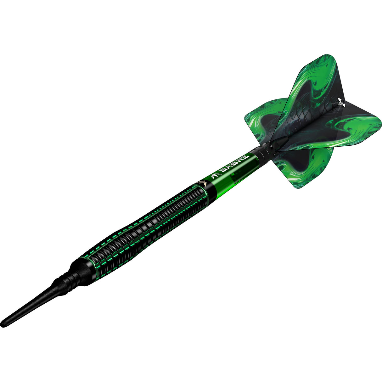 Mission Venom Darts - Soft Tip - 90% Tungsten - Black & Green Electro