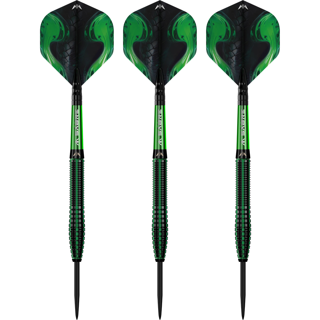 Mission Venom Darts - Steel Tip - 90% Tungsten - Black & Green Electro