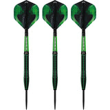 Mission Venom Darts - Steel Tip - 90% Tungsten - Black & Green Electro