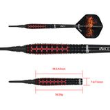 One80 Wraith Darts - Soft Tip - 90% Tungsten - W1 - 18g