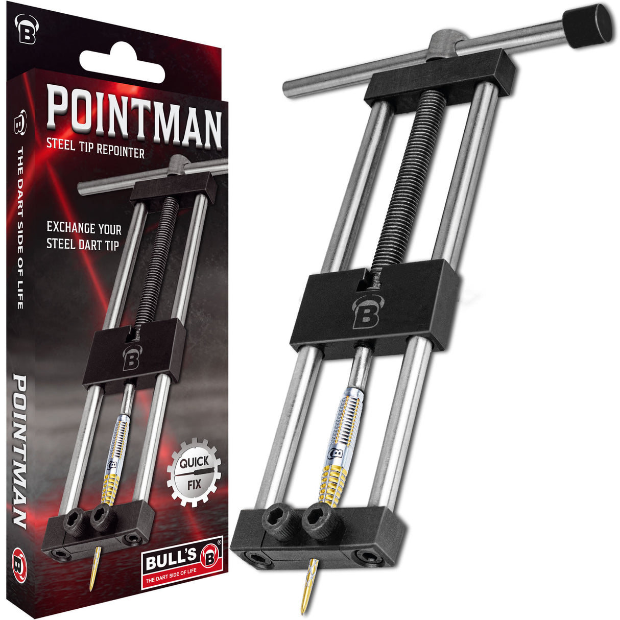 BULL'S Pointman Repointer - Easy to Use - Steel Tip Repointing Machine