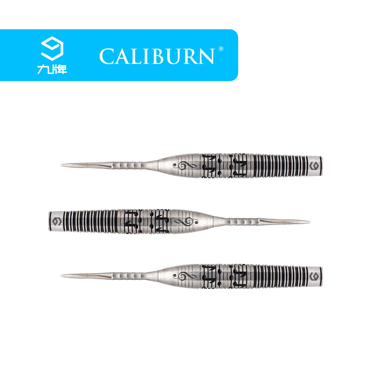 Caliburn Player Darts - Steel Tip - 90% - Black Rings - Melody