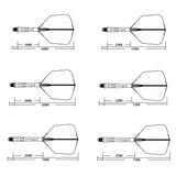 Cuesoul Rost T19 Carbon Fibre - Integrated Dart Shaft and Flights - Big Wing - Black