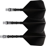 Cuesoul Rost T19 Integrated Dart Shaft and Flights - Big Wing - Clear with Black Flight