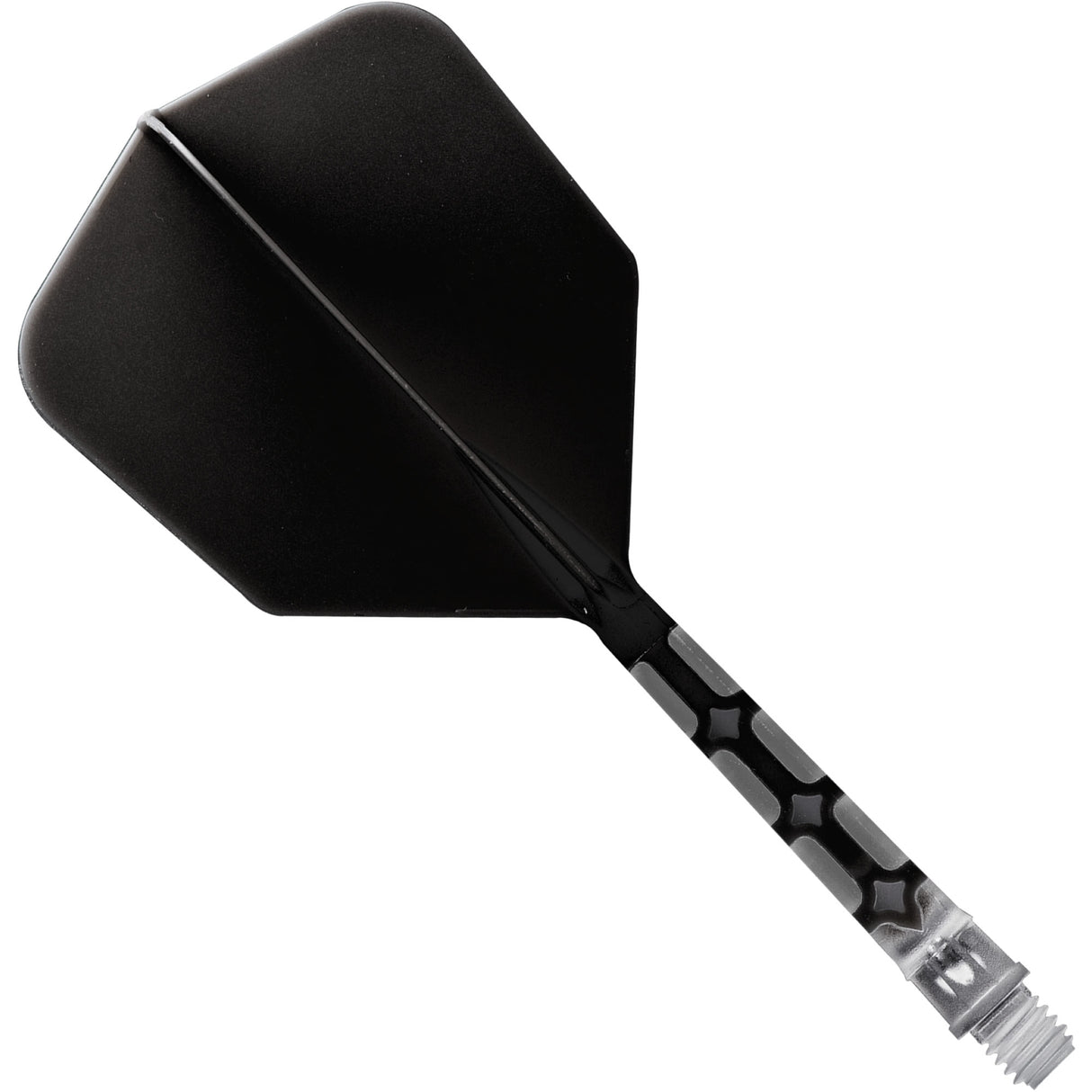 Cuesoul Rost T19 Integrated Dart Shaft and Flights - Big Wing - Clear with Black Flight