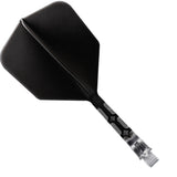 Cuesoul Rost T19 Integrated Dart Shaft and Flights - Big Wing - Clear with Black Flight