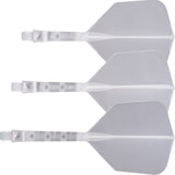 Cuesoul Rost T19 Integrated Dart Shaft and Flights - Big Wing - Clear with Clear Flight