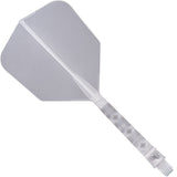 Cuesoul Rost T19 Integrated Dart Shaft and Flights - Big Wing - Clear with Clear Flight