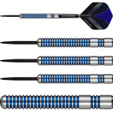 Darts Corner Blue Menace Darts - Steel Tip Tungsten - Blue Rings