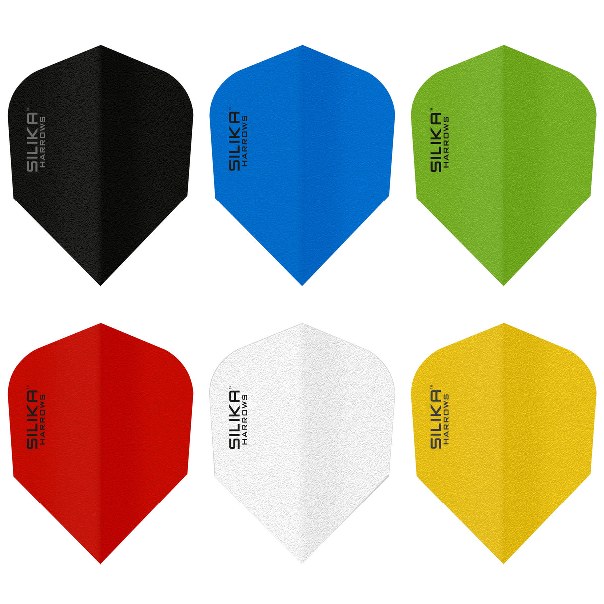 Harrows Silika Dart Flights - Tough Crystaline Coated - Std - No6 - Solid Colours