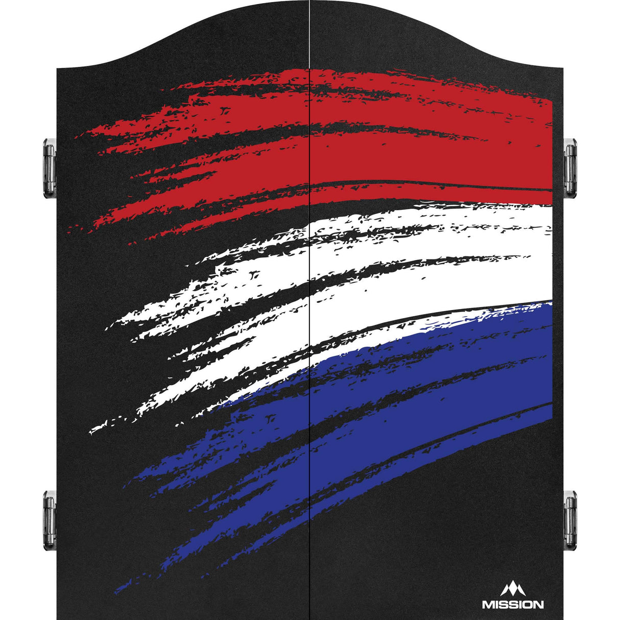 Mission Dartboard Cabinet - Nederland Design - Black - Brush Stroke