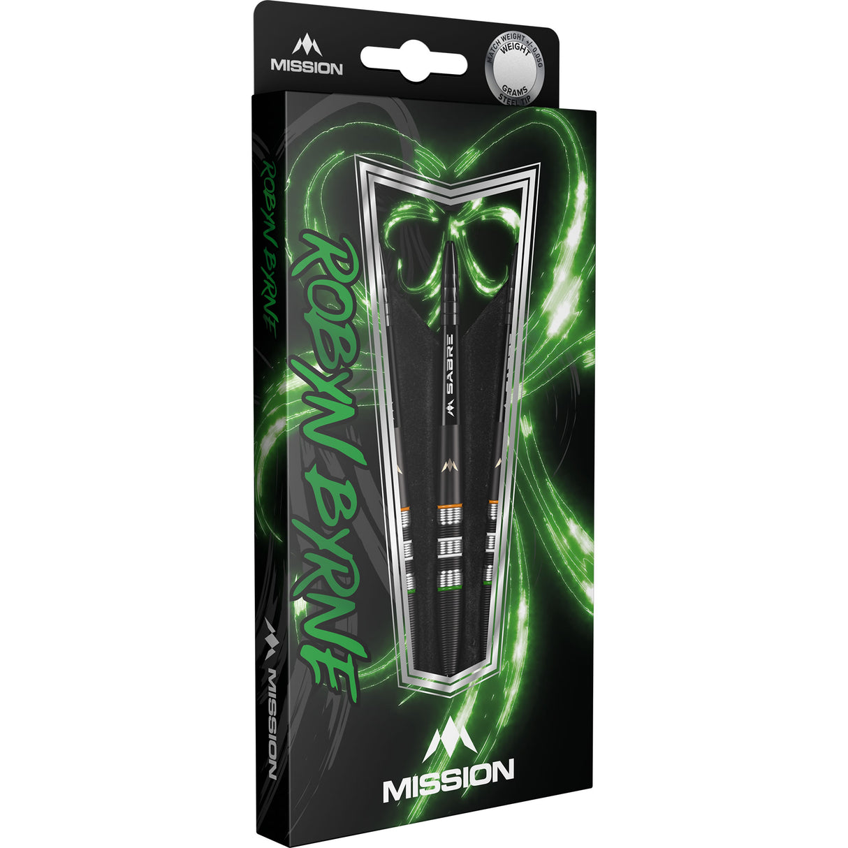 Mission Robyn Byrne Darts - Steel Tip - 90% - Black Titanium