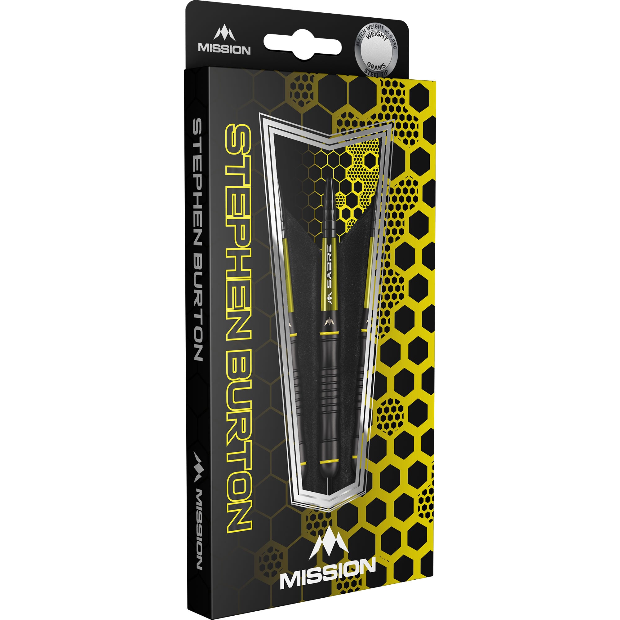 Mission Stephen Burton Darts Steel Tip 90 Black Titanium Bertie