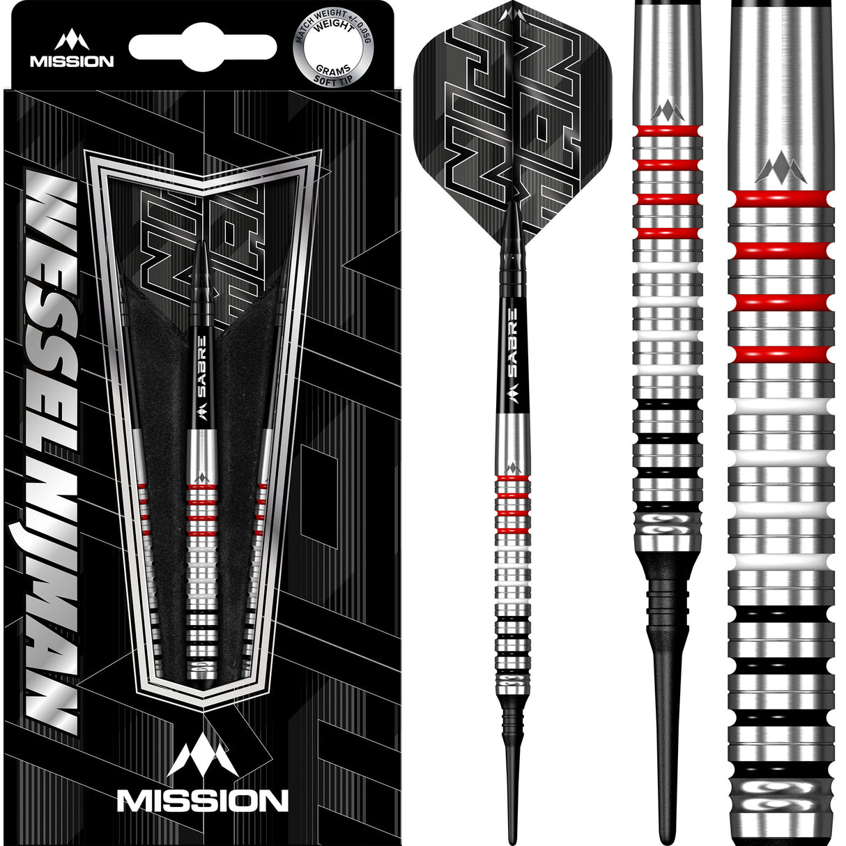 Mission Wessel Nijman Darts - Soft Tip - 95% - Natural