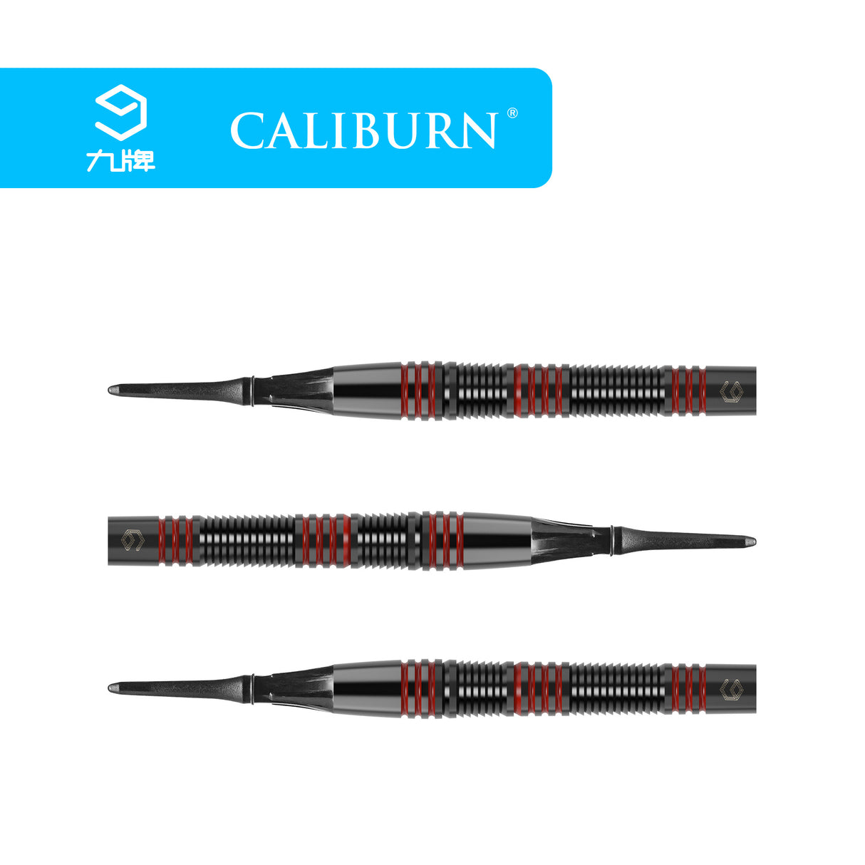 *Caliburn The Rock Darts - Soft Tip - 90% - Black & Red