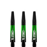 Ruthless Sting XT Dart Shafts - Polycarbonate - Gradient Black & Green - Black Top