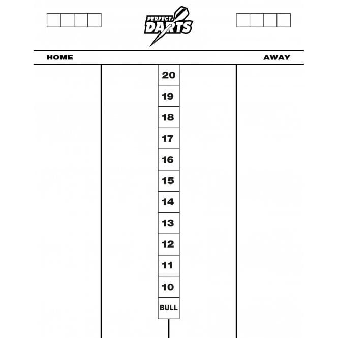 Perfectdarts Whiteboard Flexi Scoreboard 501 & Cricket - Flexible Dry Wipe Acrylic - 45cm x 40cm