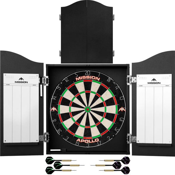 Shot Warrior Aluminium Cabinet Set - Cabinet, Board and 6 Darts Included