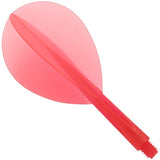 Condor Dart Flights - Zero Stress - Teardrop - Clear Red Short