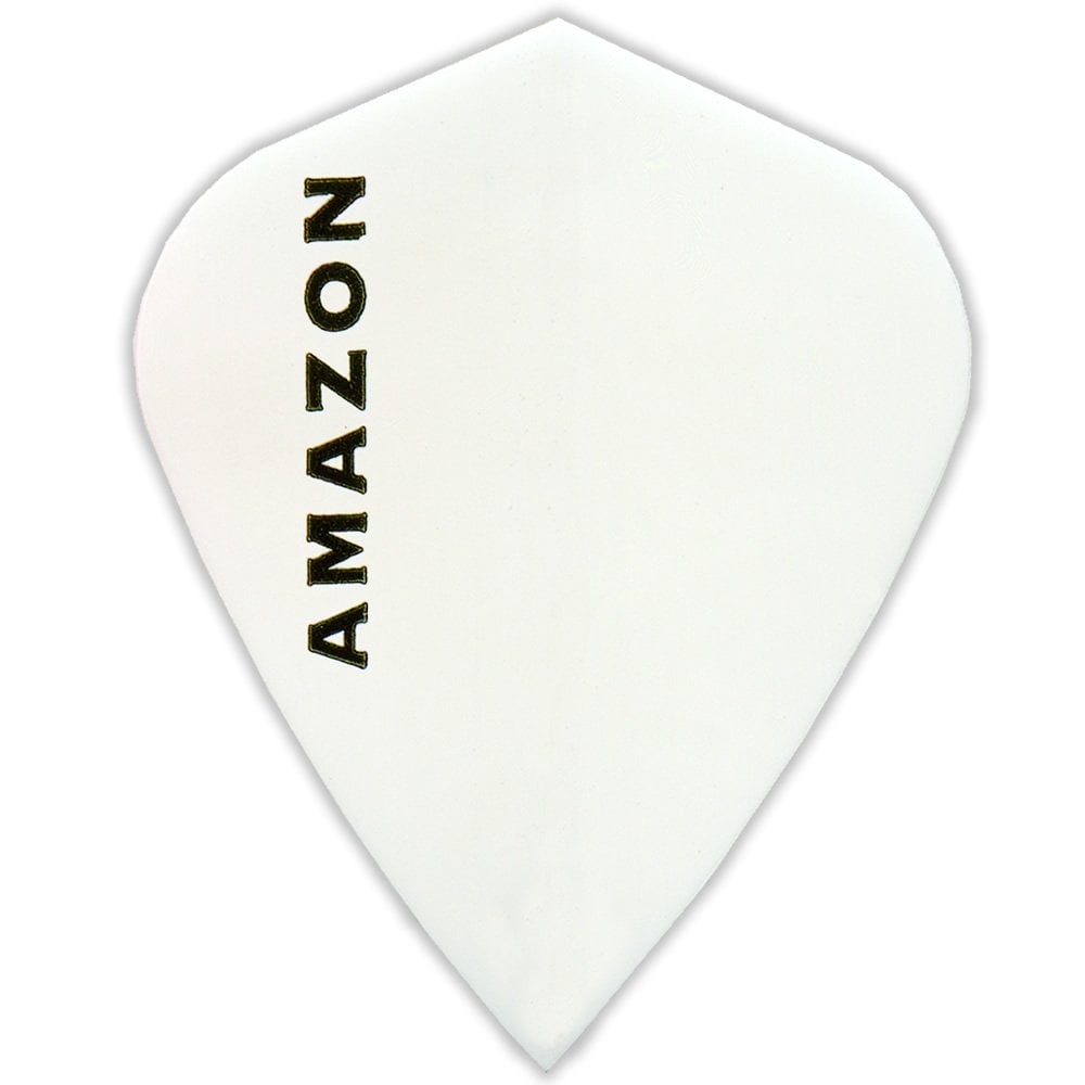 Amazon Dart Flights - Kite Shape - 100 Micron White