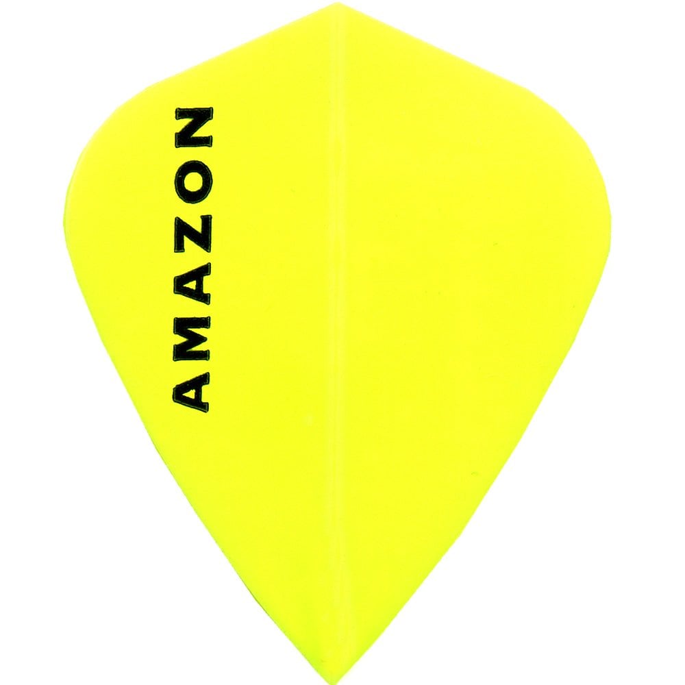 Amazon Dart Flights - Kite Shape - 100 Micron Yellow