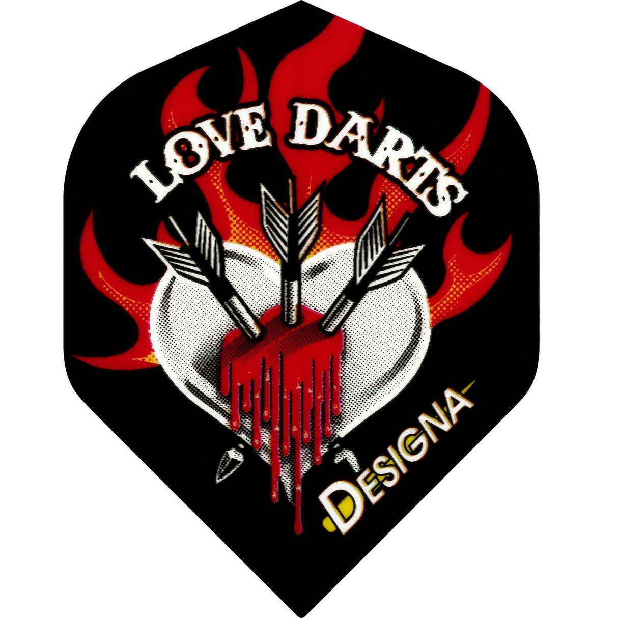 Designa Dart Flights - Extra Strong - Std - Love Darts