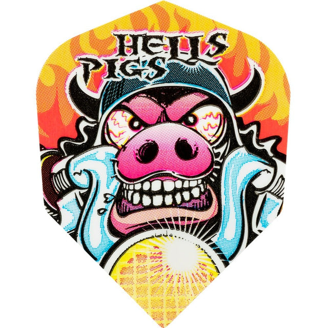 Harrows Dart Flights - Quadro - Poly Classic - Std - Hells Pigs