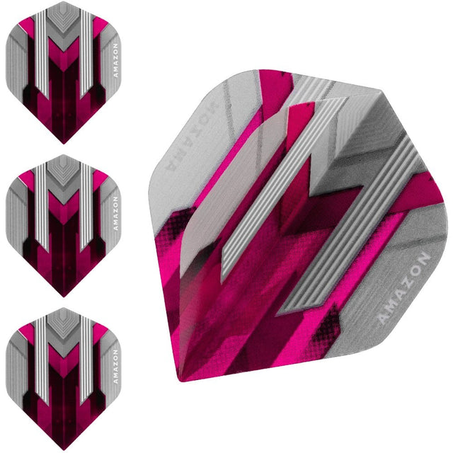 *Amazon Silver Dart Flights - No2 - Std - 100 Micron - Pink