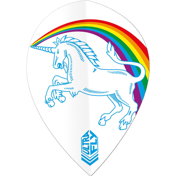 Dart Flights Standard / Pear Shape Unicorn Unicorns 4 Colours Rainbow  Ultrafly
