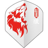 One80 Dart Flights - Animal Kingdom - Std - Transparent Wolf