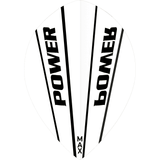 McCoy Power Max Dart Flights - 150 Micron - Pear - Solid Clear White