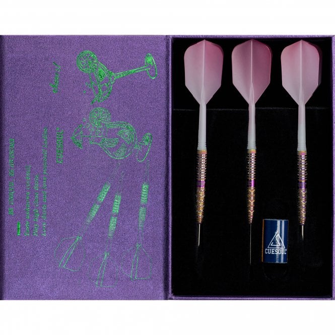 *Cuesoul - Steel Tip Tungsten Darts - Pink Lady Cocktail - Oil Paint Finish  - 21g