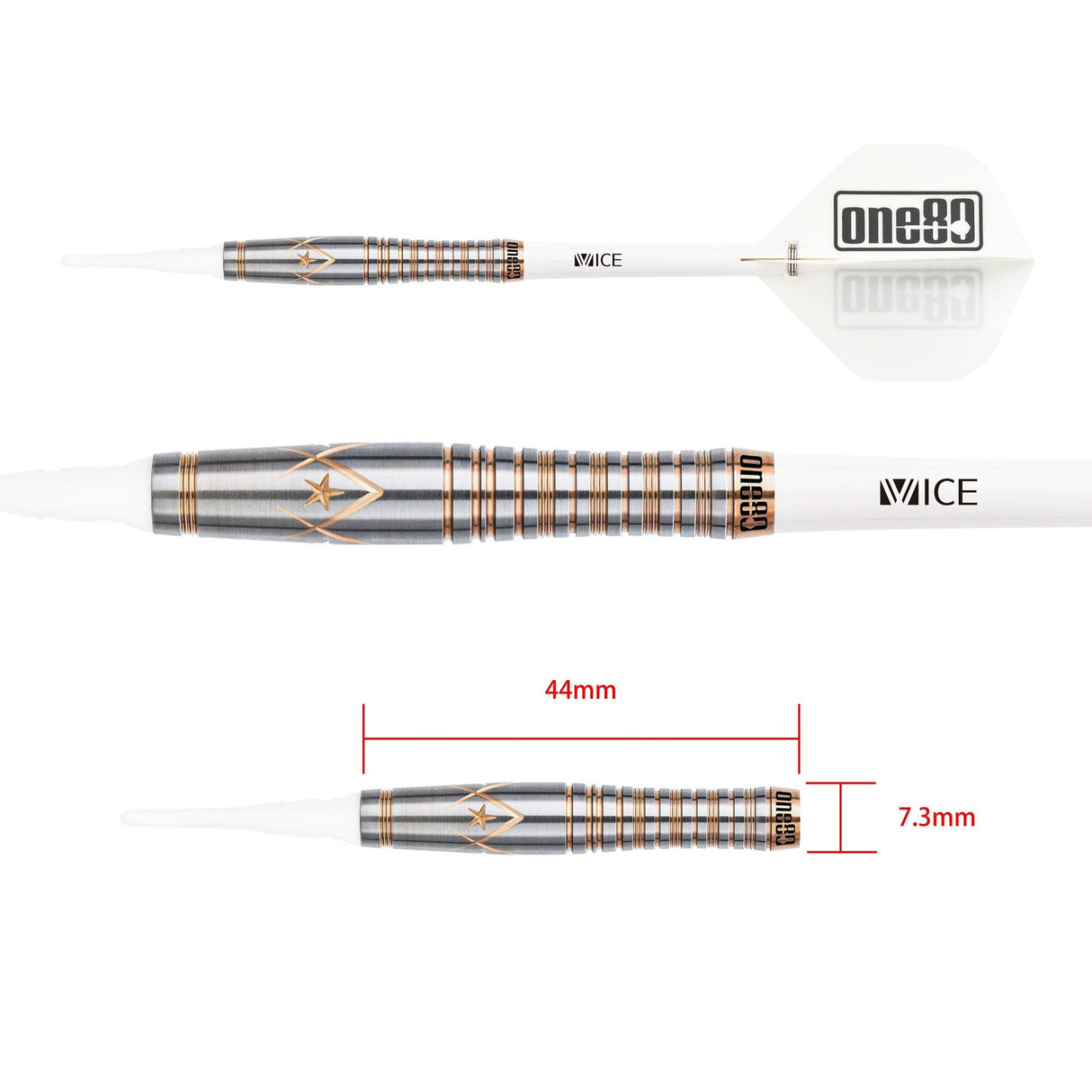 One80 Alice Law Stone Darts - Soft Tip - V2 - Bronze Star 18g