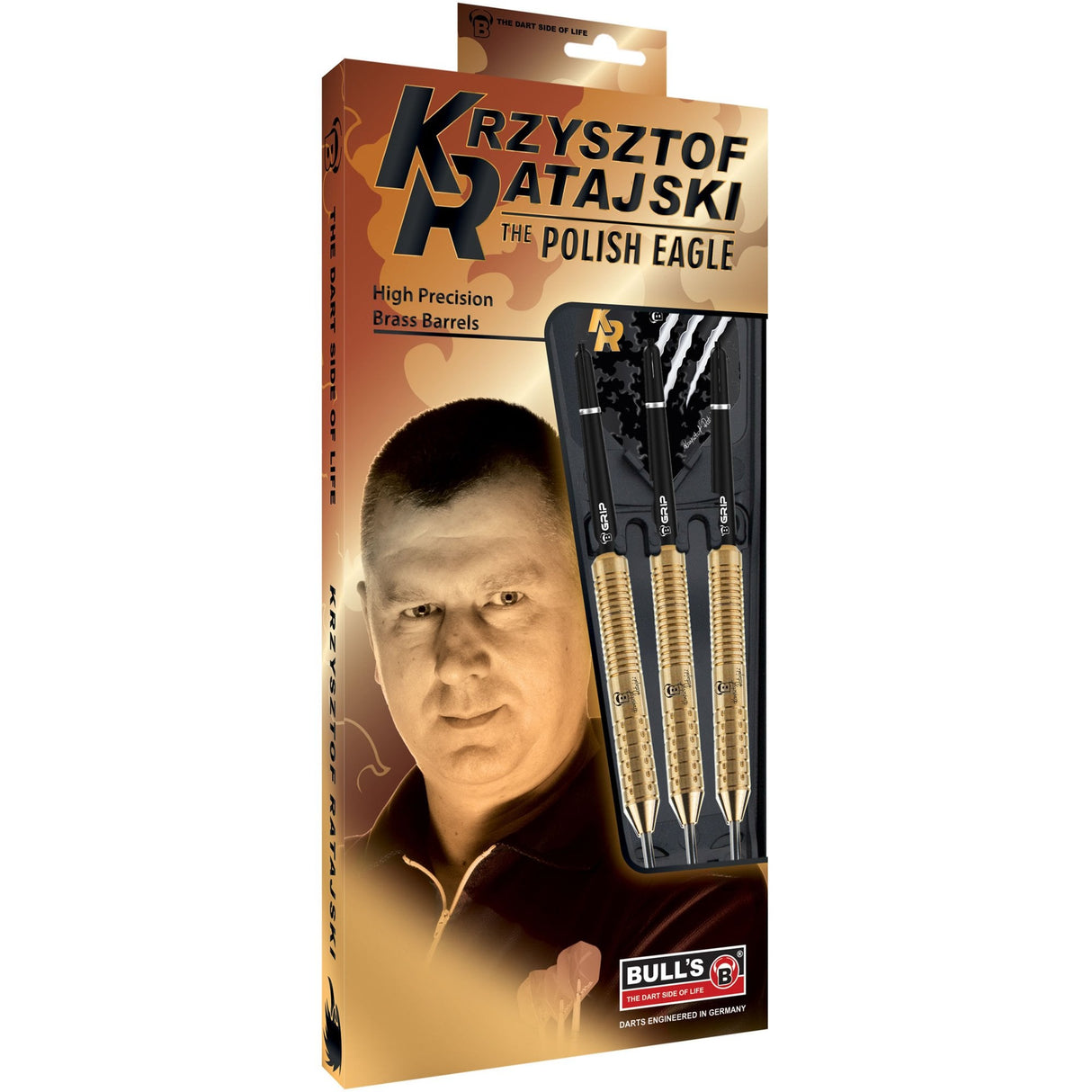 BULL'S Krzysztof Ratajski Darts - Steel Tip - Brass - Gold