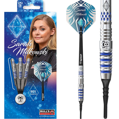 BULL'S Sarah Milkowski Darts - Soft Tip - Sapphire 20g