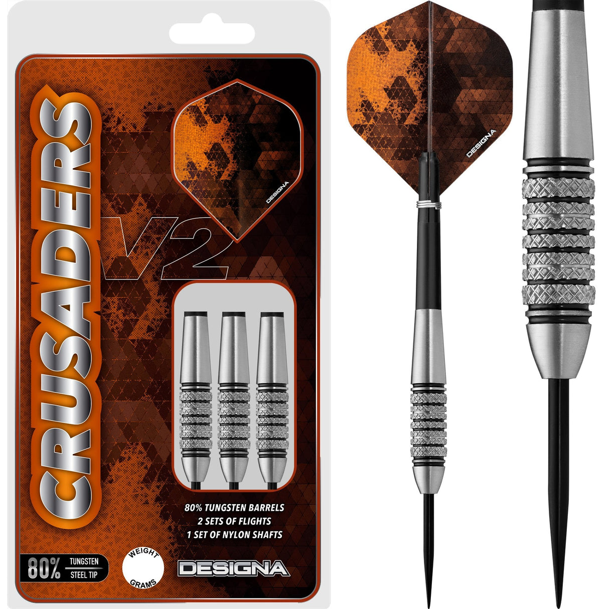 Designa Crusader V2 Darts - Steel Tip - M4 23gPERS