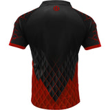 Harrows Paragon Dart Shirt - with Pocket - Black & Red