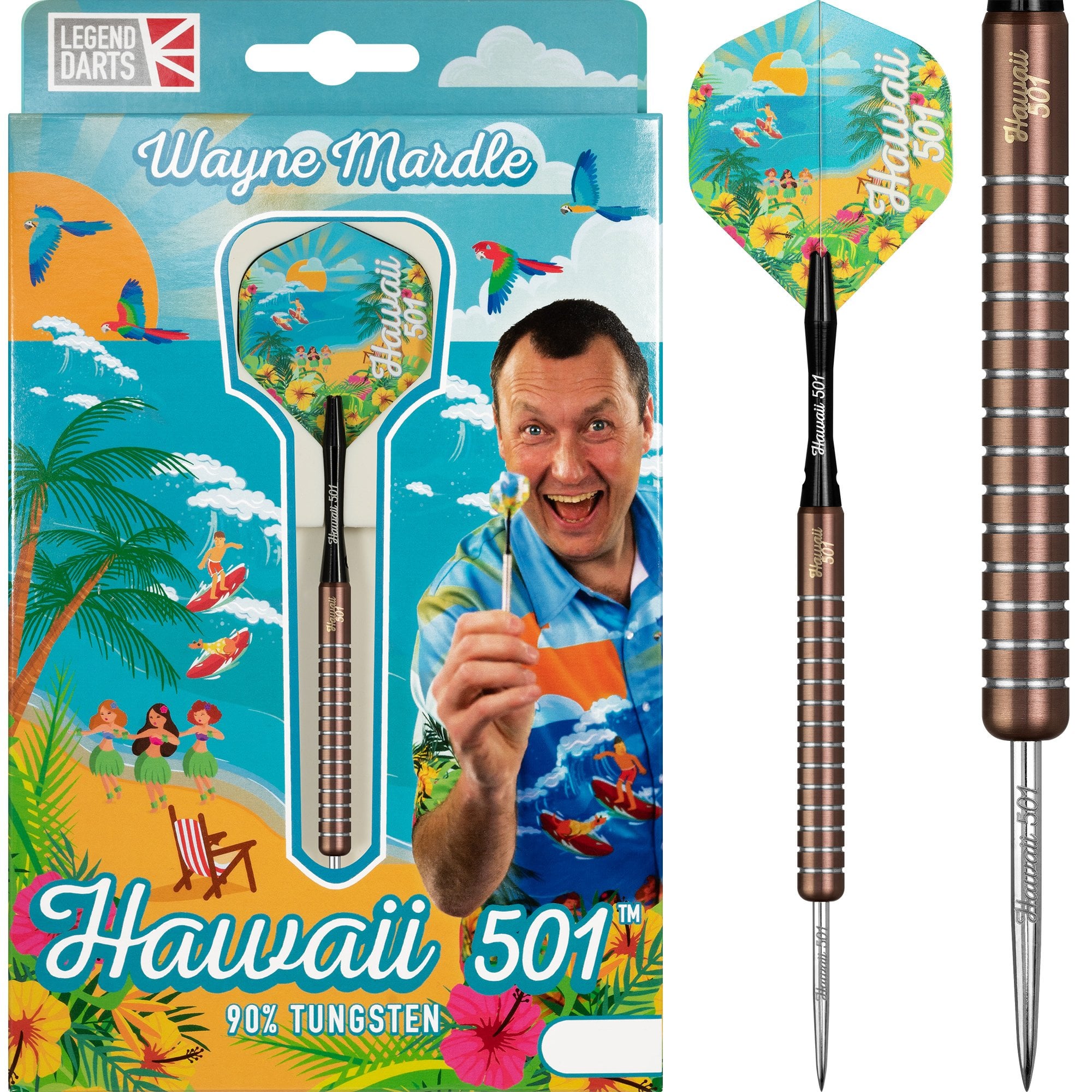 Legend Wayne Mardle Darts - Steel Tip - Hawaii 501 - Silica