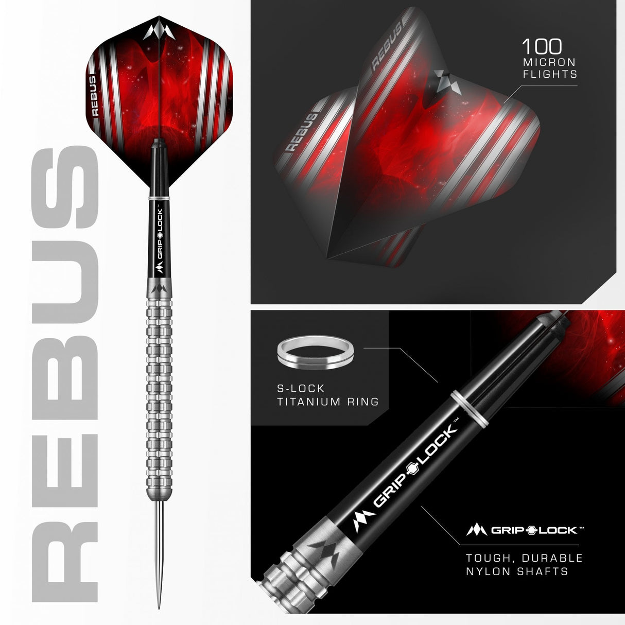 Mission Rebus Darts - Steel Tip - M3 - Linear Grip