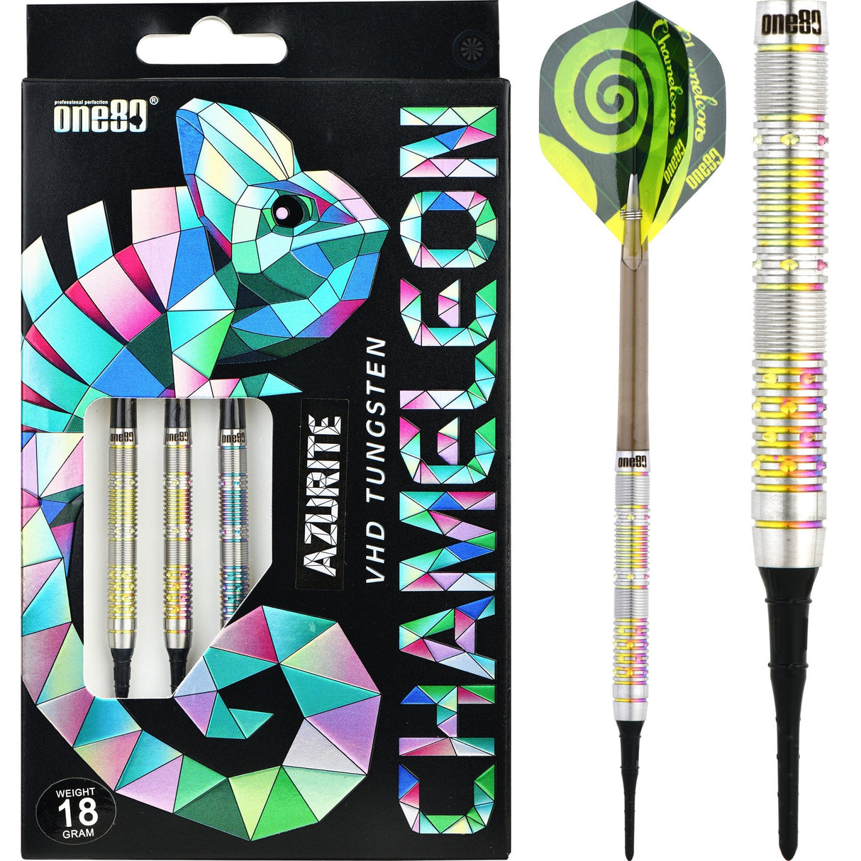 One80 Chameleon Darts - Soft Tip Tungsten - Azurite 18g