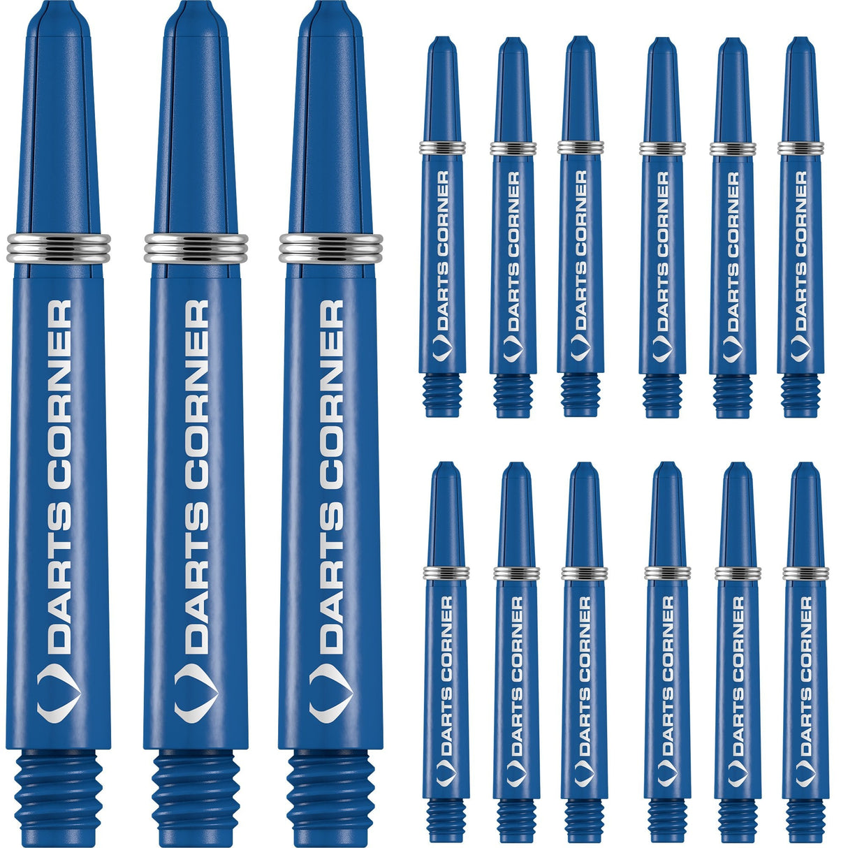 Darts Corner Nylon Dart Shafts - VALUE PACK - 5 Sets - Blue Tweenie